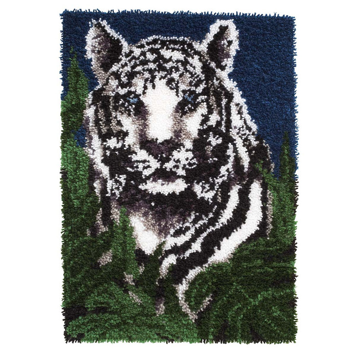 WonderArt White Tiger Latch Hook Kit