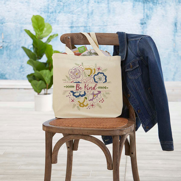 Herrschners Be Kind Canvas Tote Stamped Embroidery