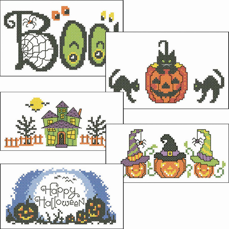 Herrschners Haunted Halloween Table Runners Stamped Cross-Stitch