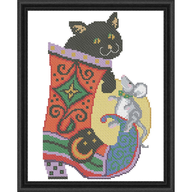 Herrschners Bewitching Soulmates Stamped Cross-Stitch Kit