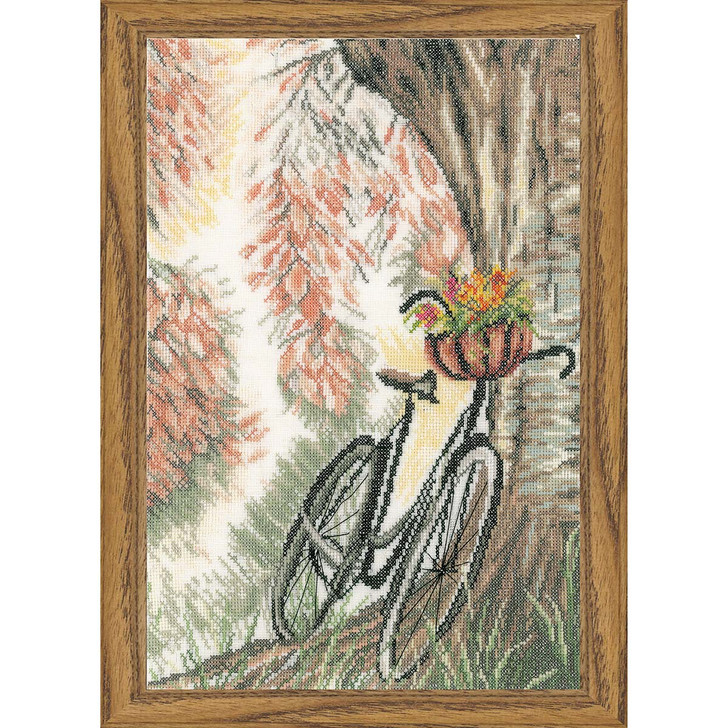 Lanarte Bike & Flower Basket Counted Cross-Stitch Kit