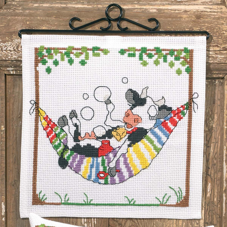 Permin Cow in the Hammock Counted Cross-Stitch Kit