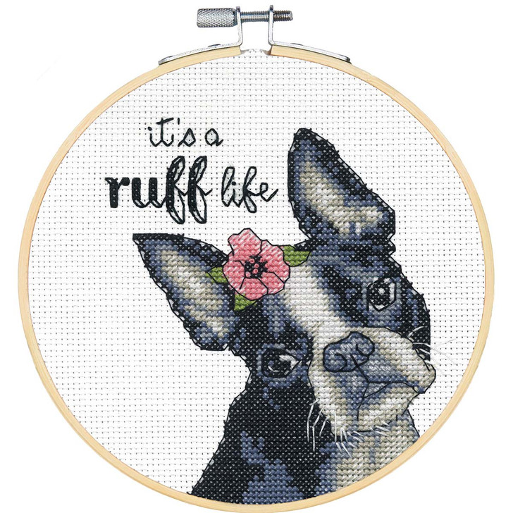 Dimensions Ruff Life Hoop Counted Cross-Stitch Kit