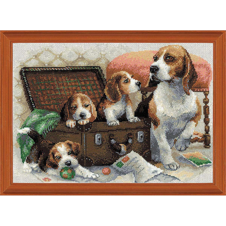RIOLIS Kreuzstich-Set 'Good Catch' – Komplettset Mit Motiv, Garn & Nadel (18 Count, 18x24 Cm)