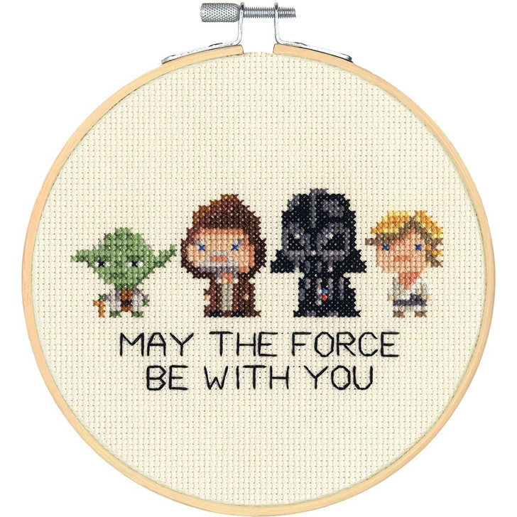 Dimensions Star Wars Family Hoop Counted Cross-Stitch Kit