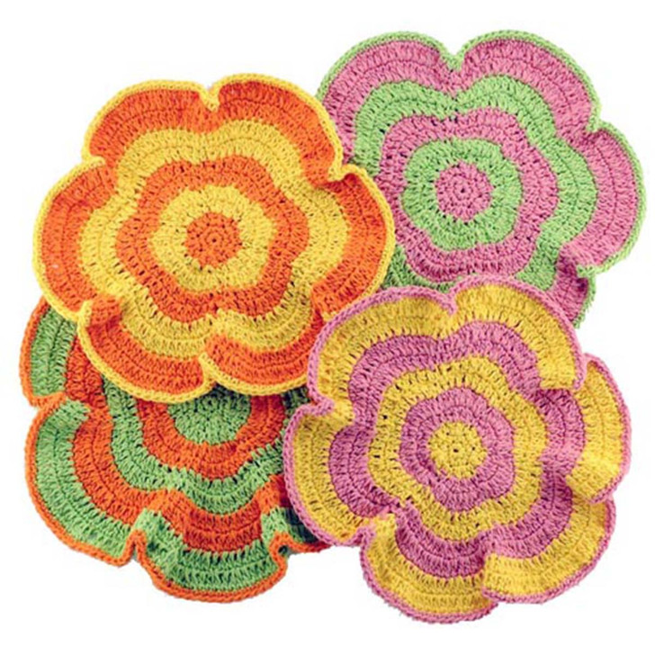 Village Yarn Fiesta Round Dishcloths Crochet Kit