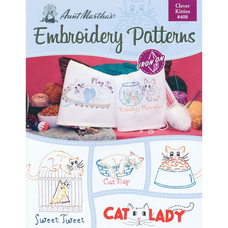 Aunt Martha's Clever Kitties Transfer Pattern Book