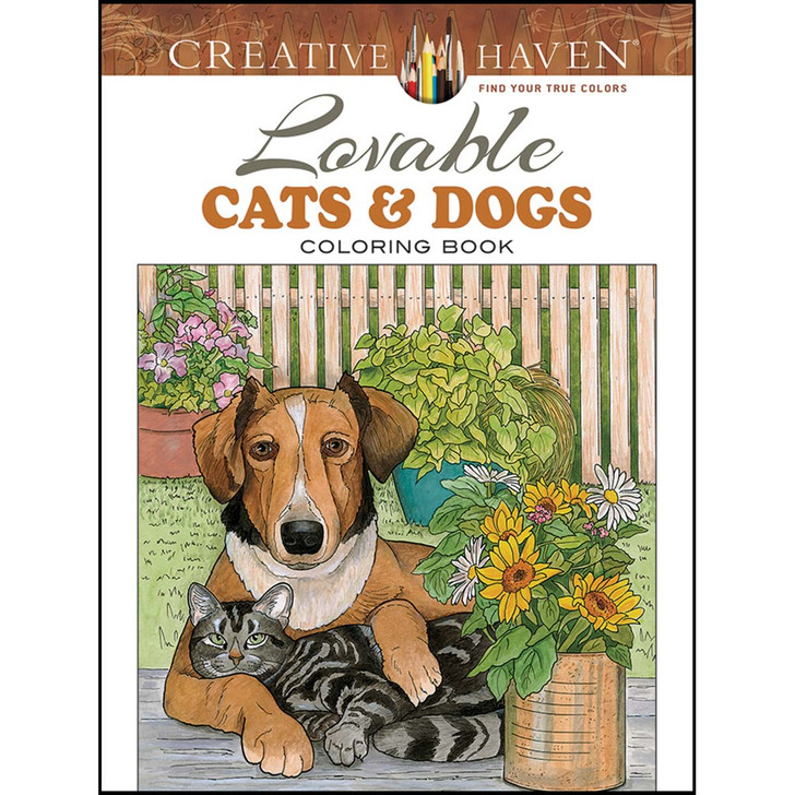 Dover Creative Haven Lovable Cats & Dogs Coloring Book