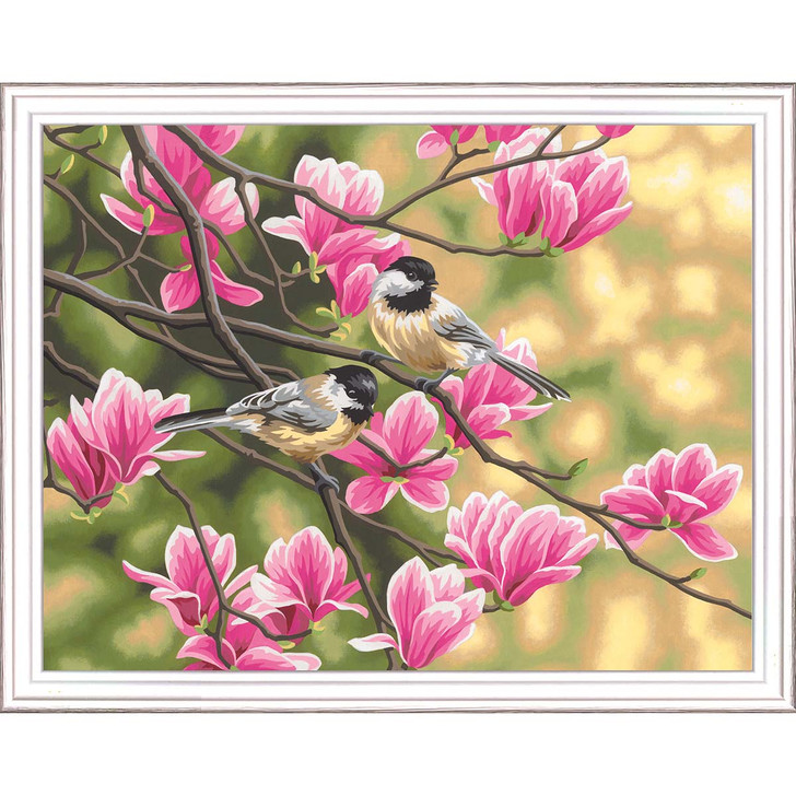 Paintworks Chickadees & Magnolias Paint by Number Kit