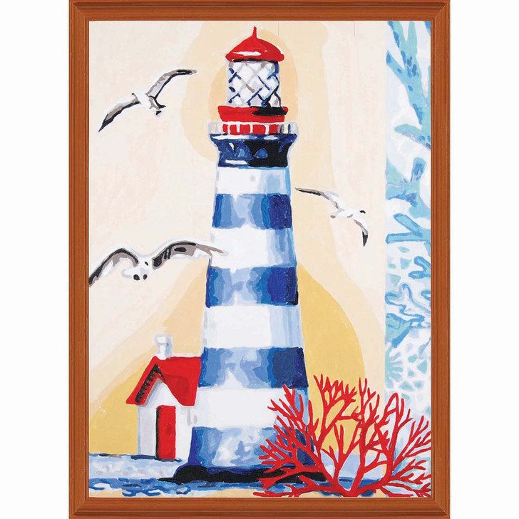 LanArte Lighthouse Kit & Frame Paint by Number Kit