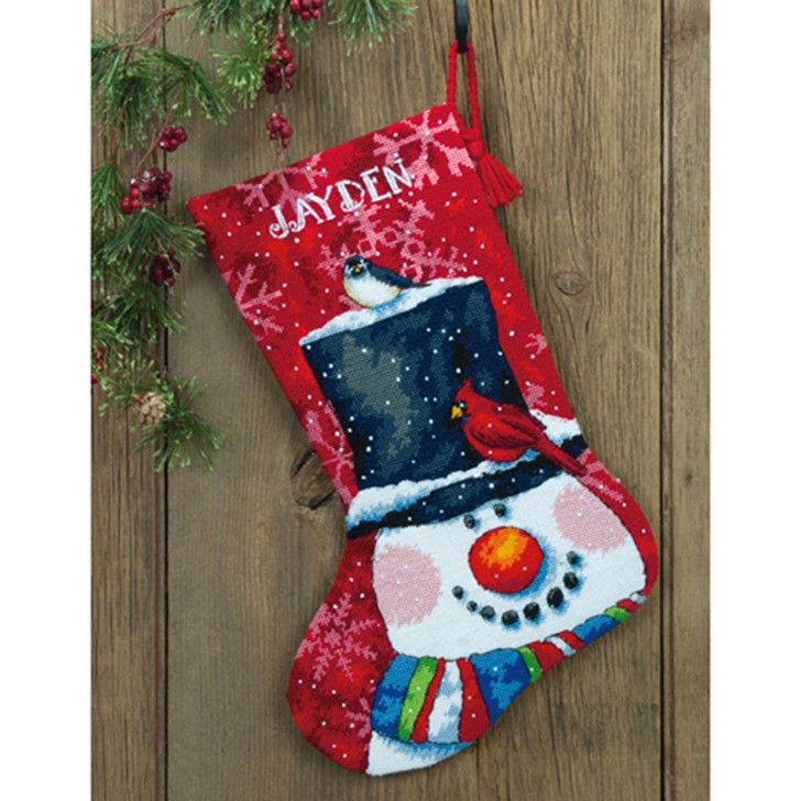 Dimensions Snowman and Friends Stocking Needlepoint Kit