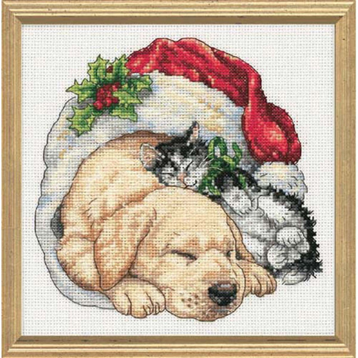 Dimensions Christmas Morning Pets Counted Cross-Stitch Kit