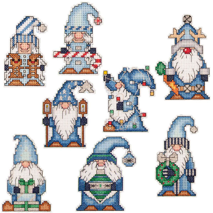 Herrschners Love my Gnomies Magnets Counted Cross-Stitch Kit