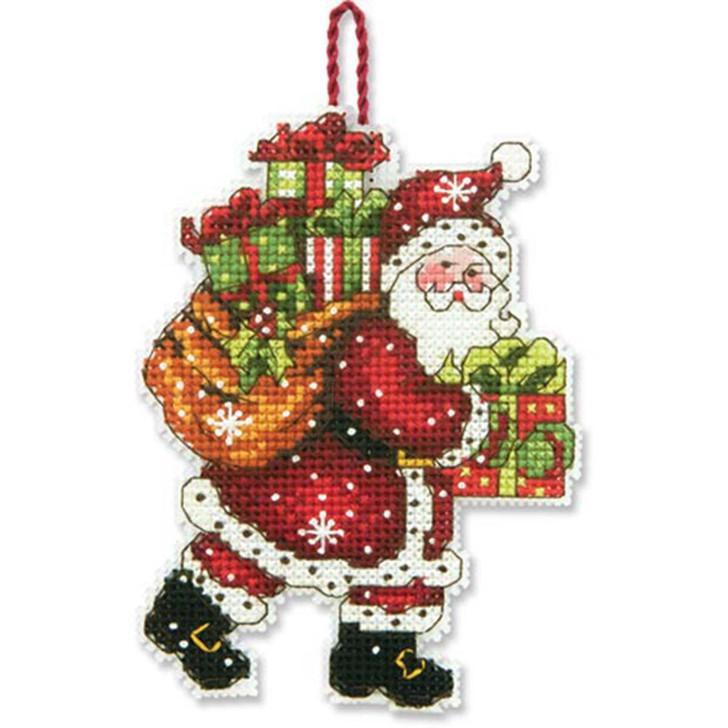 Dimensions Santa with Bag Ornament Counted Cross-Stitch Kit