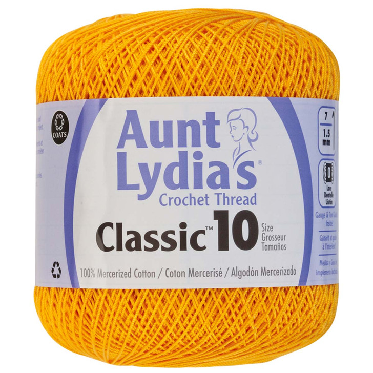 Aunt Lydia's Classic 10 – Mercerized Cotton Crochet Thread for