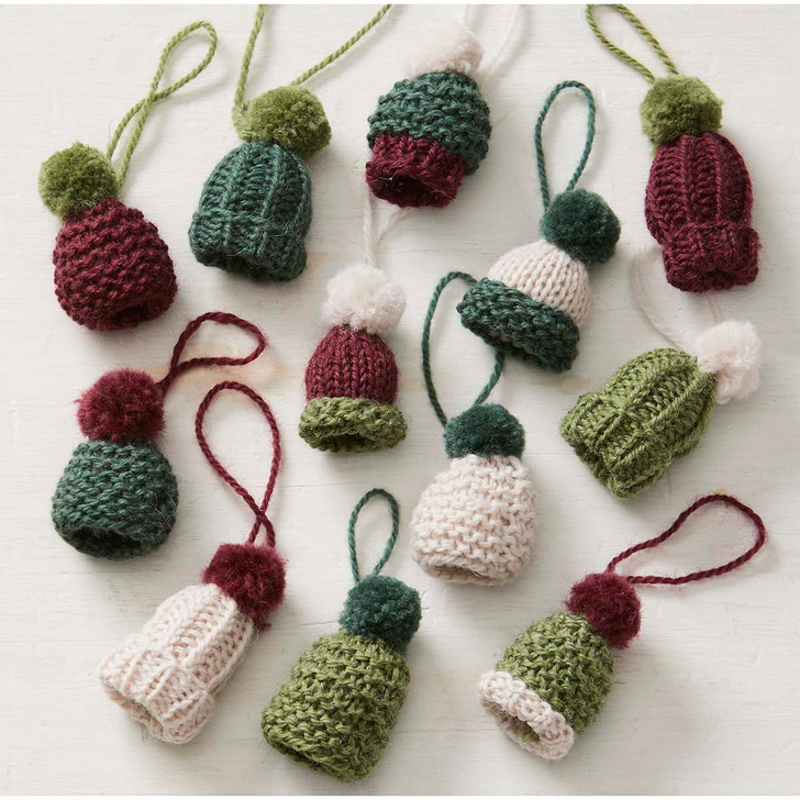 Willow Yarns Festive Beanie Ornaments Knit Pattern