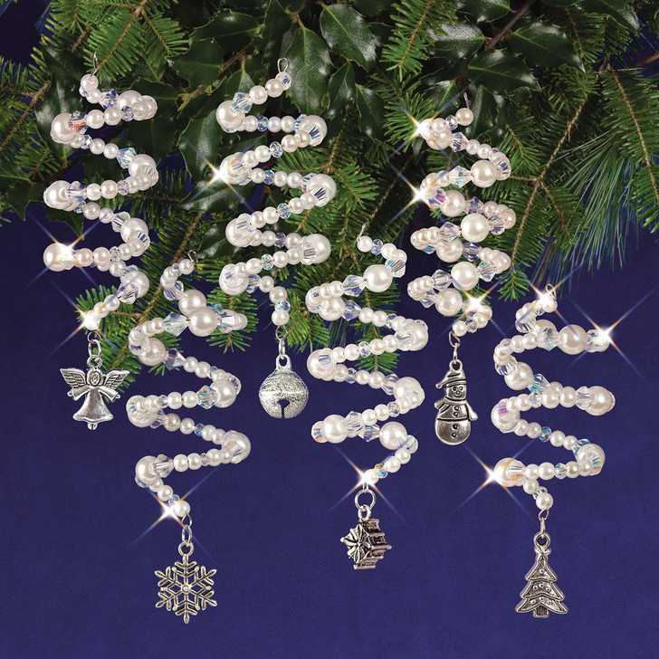 Solid Oak Crystal/White Christmas Charmers Ornament Kit