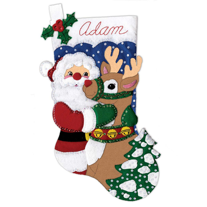 Design Works Santa & Deer Stocking Kit