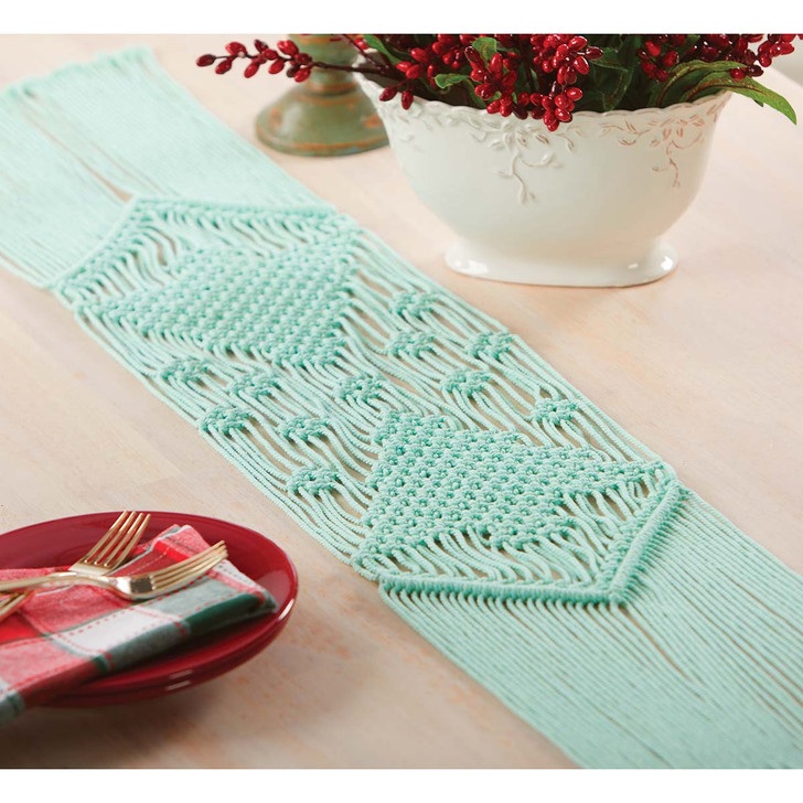 Herrschners Frosty Trees Table Runner Kit Macrame