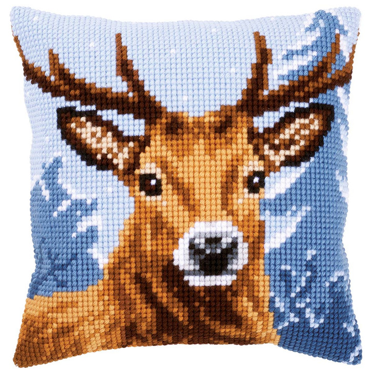Vervaco White Tailed Deer Pillow Cover Needlepoint Kit