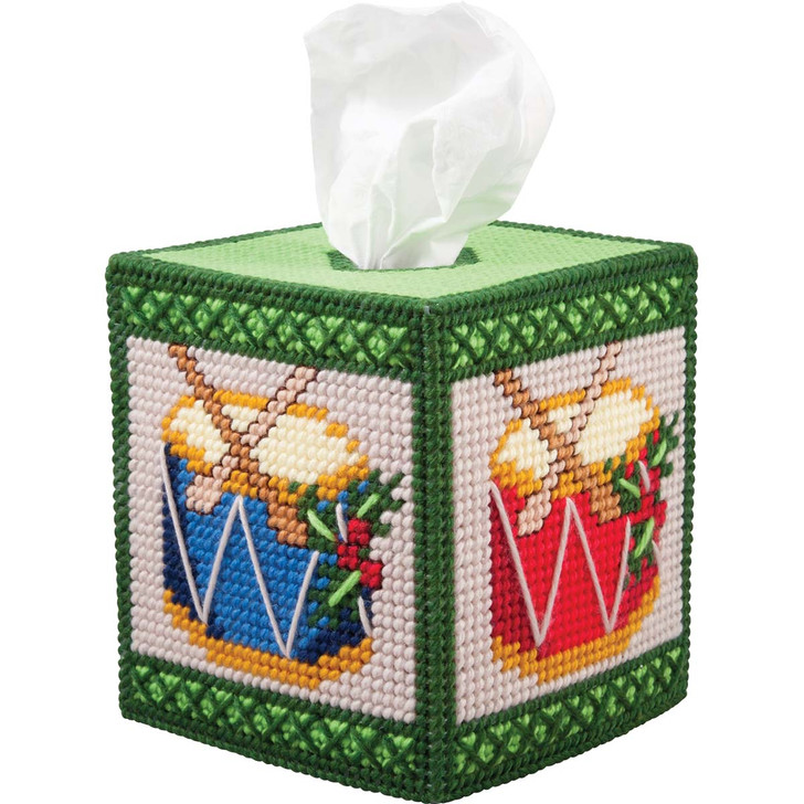 Herrschners Little Drummer Tissue Box Cover Plastic Canvas Kit