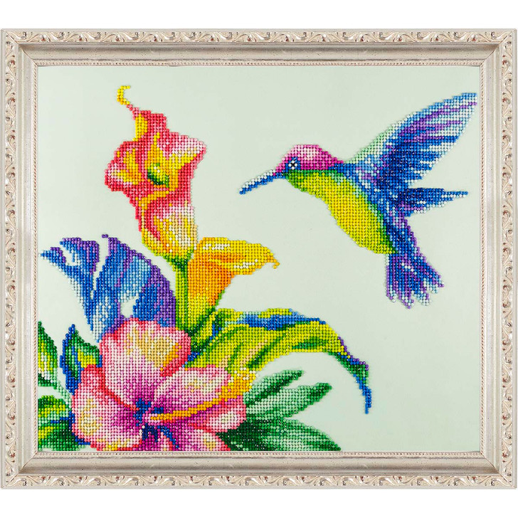 Diamond Art Hummingbird Kit & Frame Diamond Painting