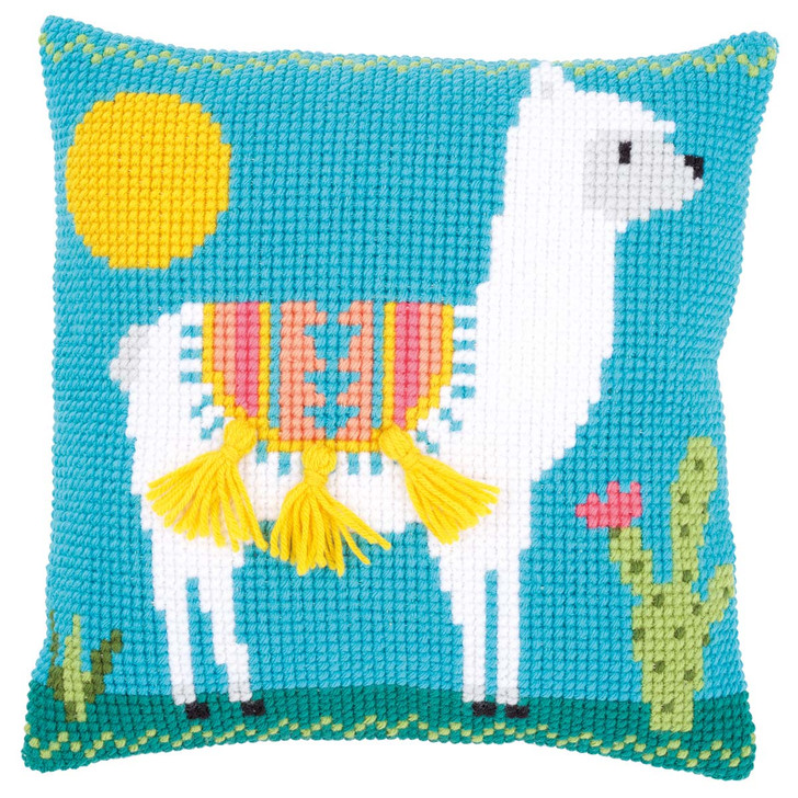 Vervaco Llama Pillow Cover Needlepoint Kit