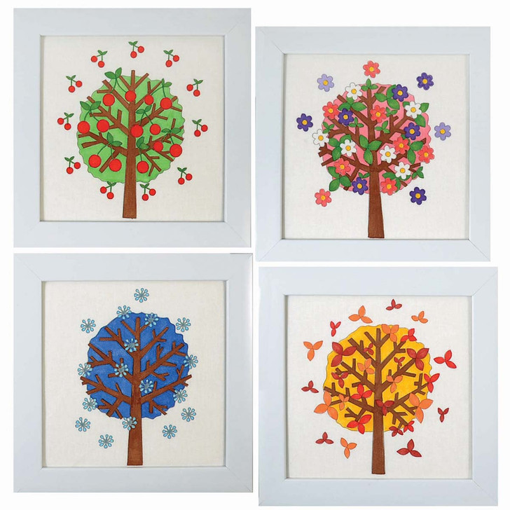 Herrschners Seasonal Tree Set Stamped Embroidery