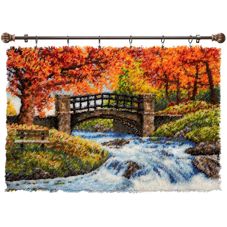 Autumn Park Bridge Kit & Hanger Latch Hook Kit