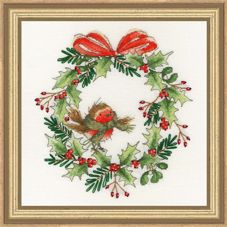 Bothy Threads Robin Wreath Counted Cross-Stitch Kit