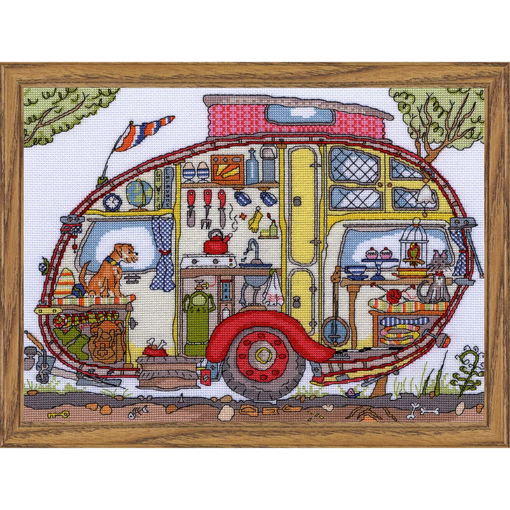 Bothy Threads Cut Thru' Vintage Caravan Counted Cross-Stitch Kit