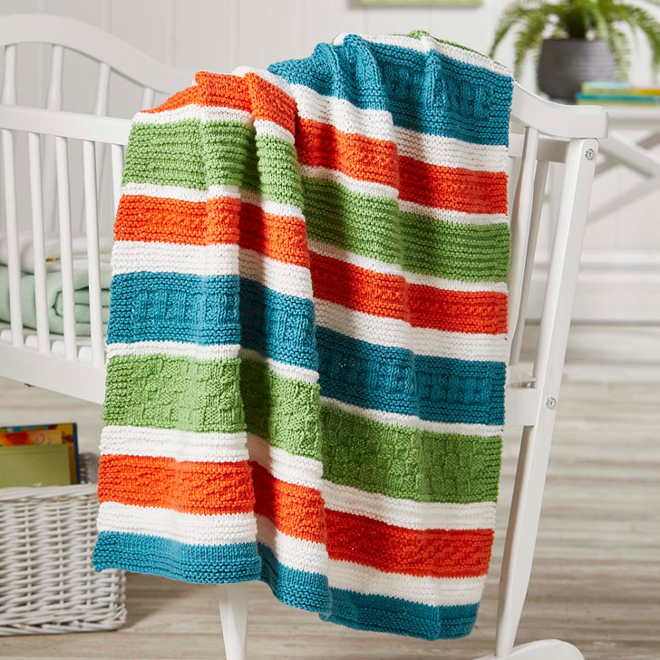 Herrschners Rise & Shine Baby Blanket Knit Kit