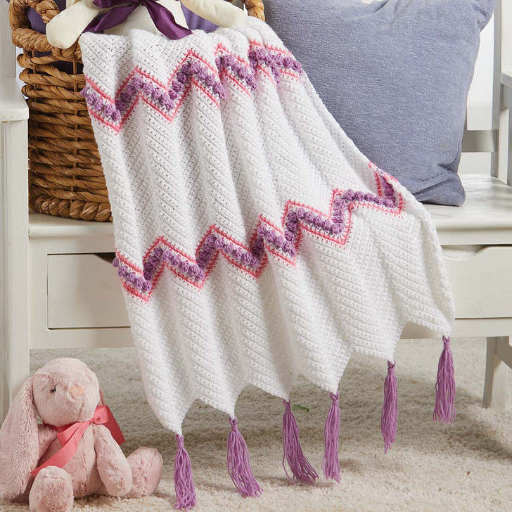 Herrschners Bobble It Baby Afghan Crochet Kit