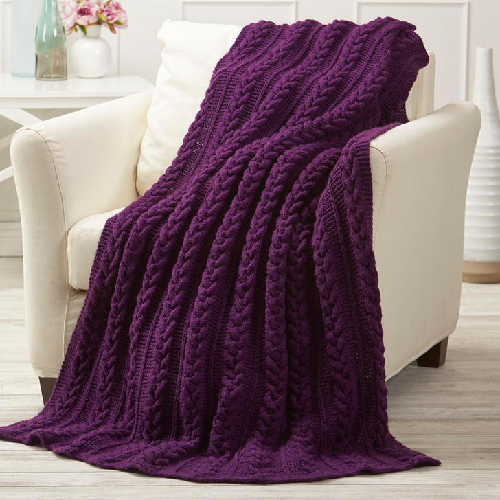 Herrschners Cable Knit Throw