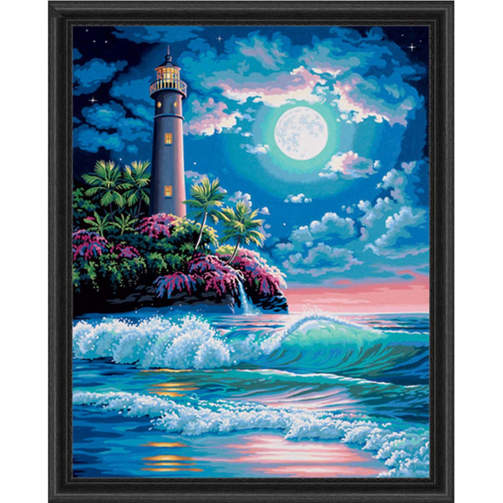 Paintworks Lighthouse in the Moonlight Kit & Frame Paint by Number Kit