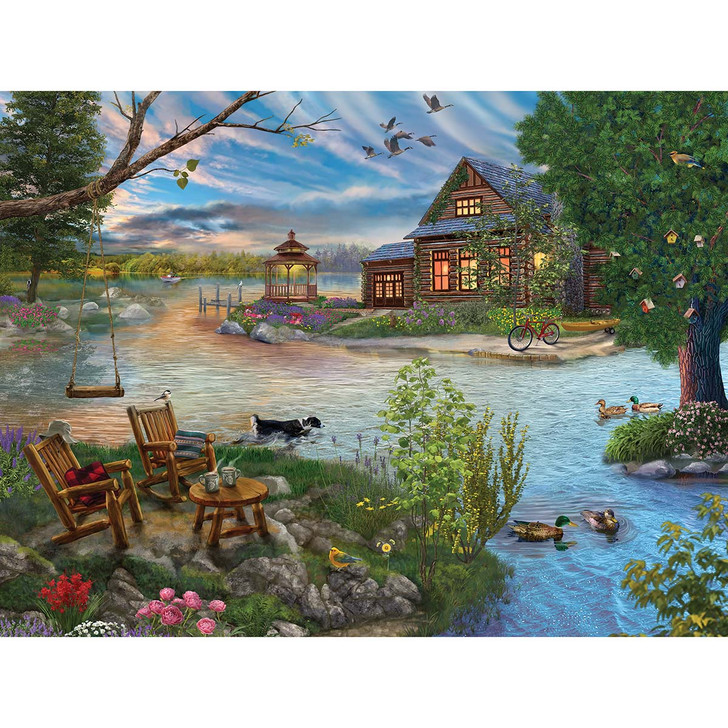 The Jigsaw Puzzle Factory Coffee By the Lake Jigsaw Puzzle