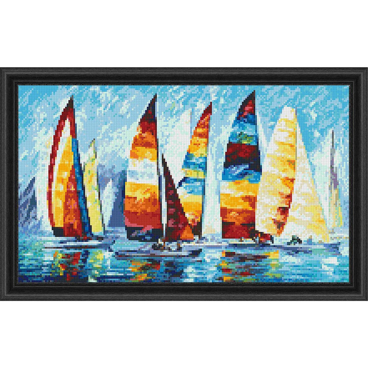 PixelHobby Sail Regatta Kit & Frame Mosaic Art Kit