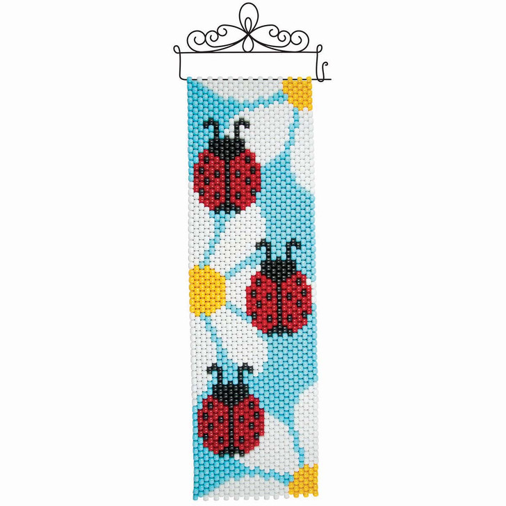 Herrschners Daisies & Ladybugs Kit & Hanger Pony Bead Kit