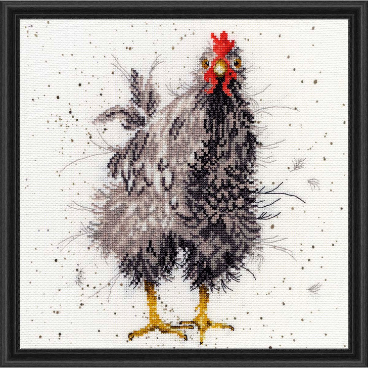 Bothy Threads Curious Hen Kit & Frame Counted Cross-Stitch