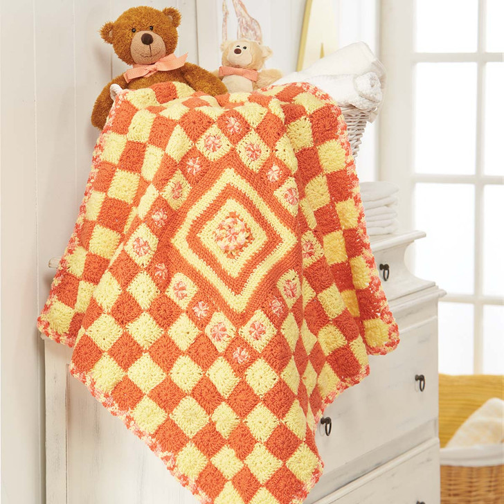 Herrschners Bright and Bold Baby Blanket Crochet Kit