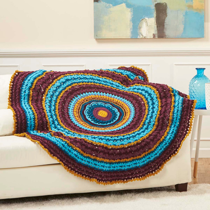 Herrschners Midnight Jewels Afghan Crochet Kit