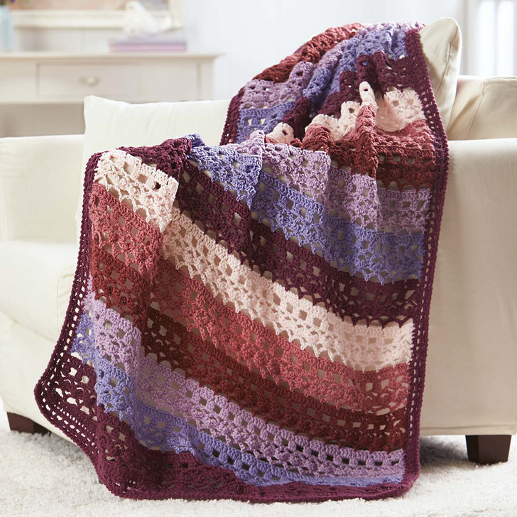 Herrschners Plumberry Afghan Crochet Kit