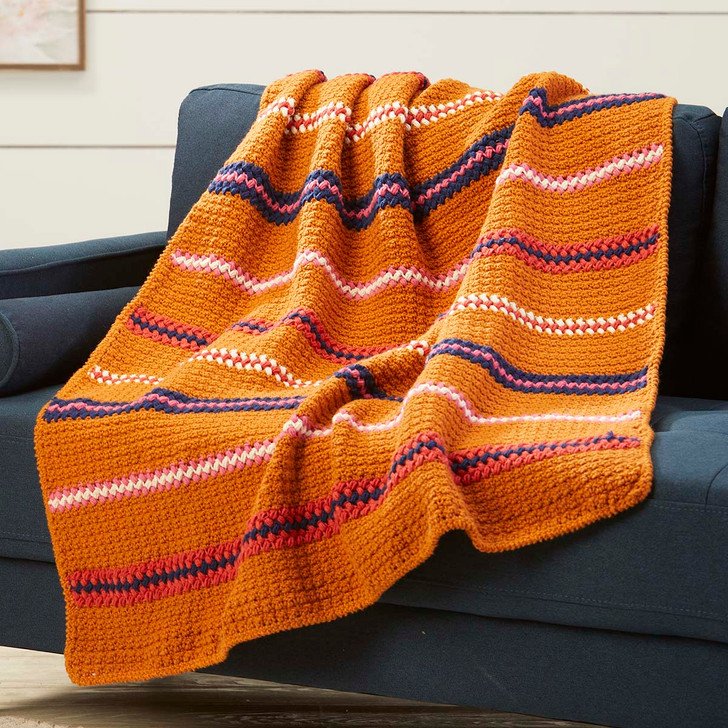 Herrschners Southwestern Stripes Afghan Crochet Kit