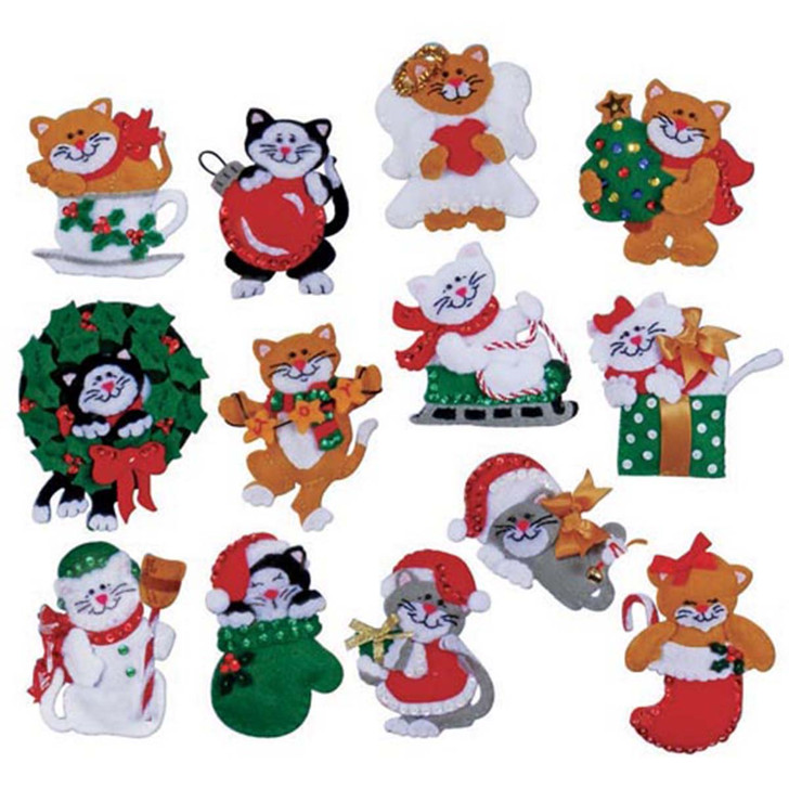 Design Works Lots of Cats Felt & Sequin Kit