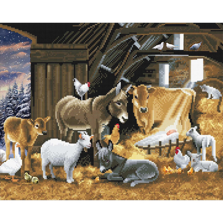 Crystal Art Nativity Farm Diamond Painting