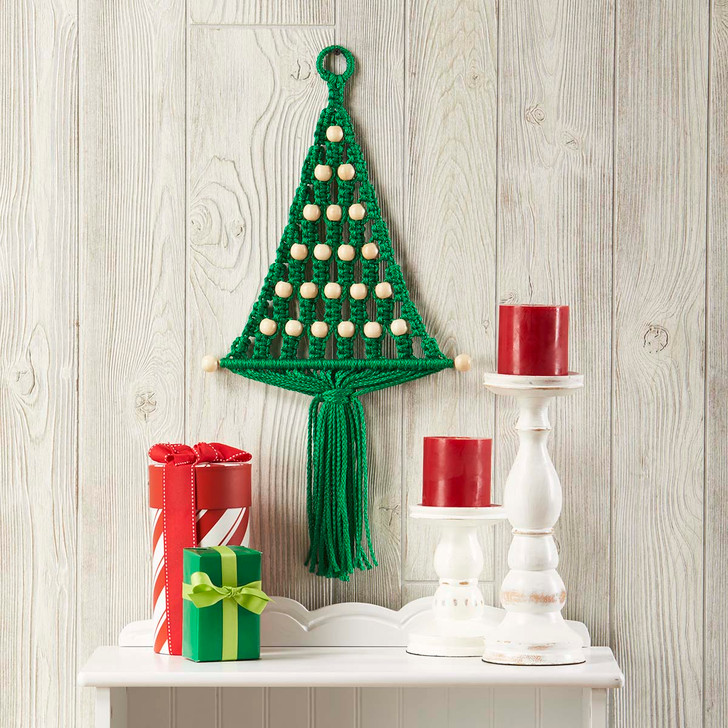 Herrschners Spearmint Tree  Wall Hanging Macrame