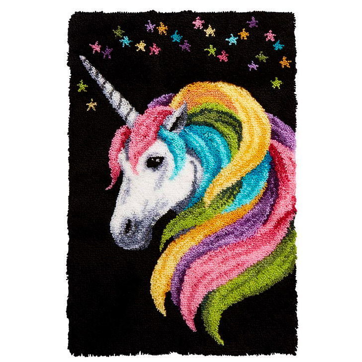 Herrschners Rainbow Unicorn Latch Hook Kit