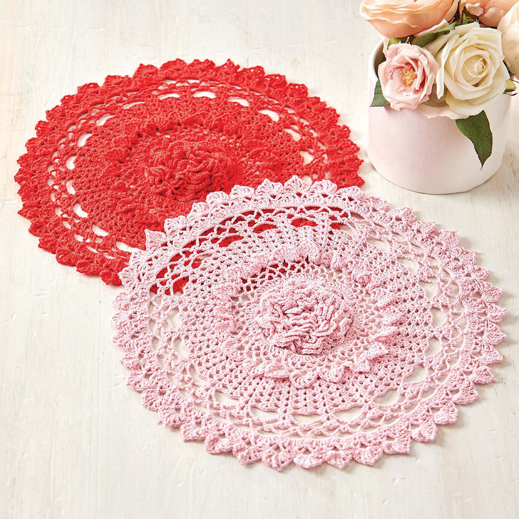 Herrschners Ravishing Rose Doilies Yarn Kit