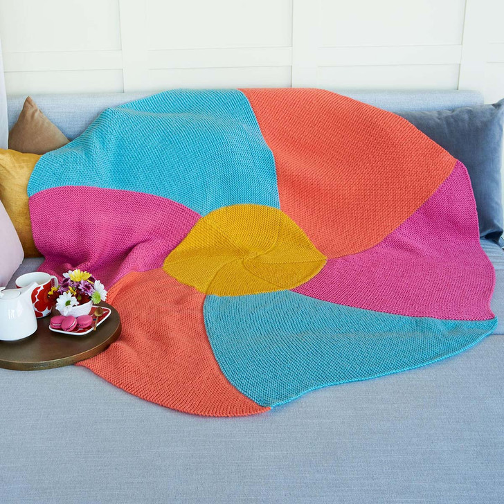 Caron Pinwheel Posy Blanket Knit Kit