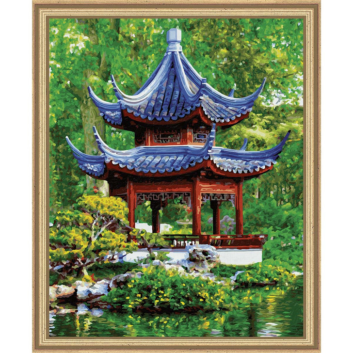 Schipper Pagoda in a Japanese Garden Paint by Number Kit